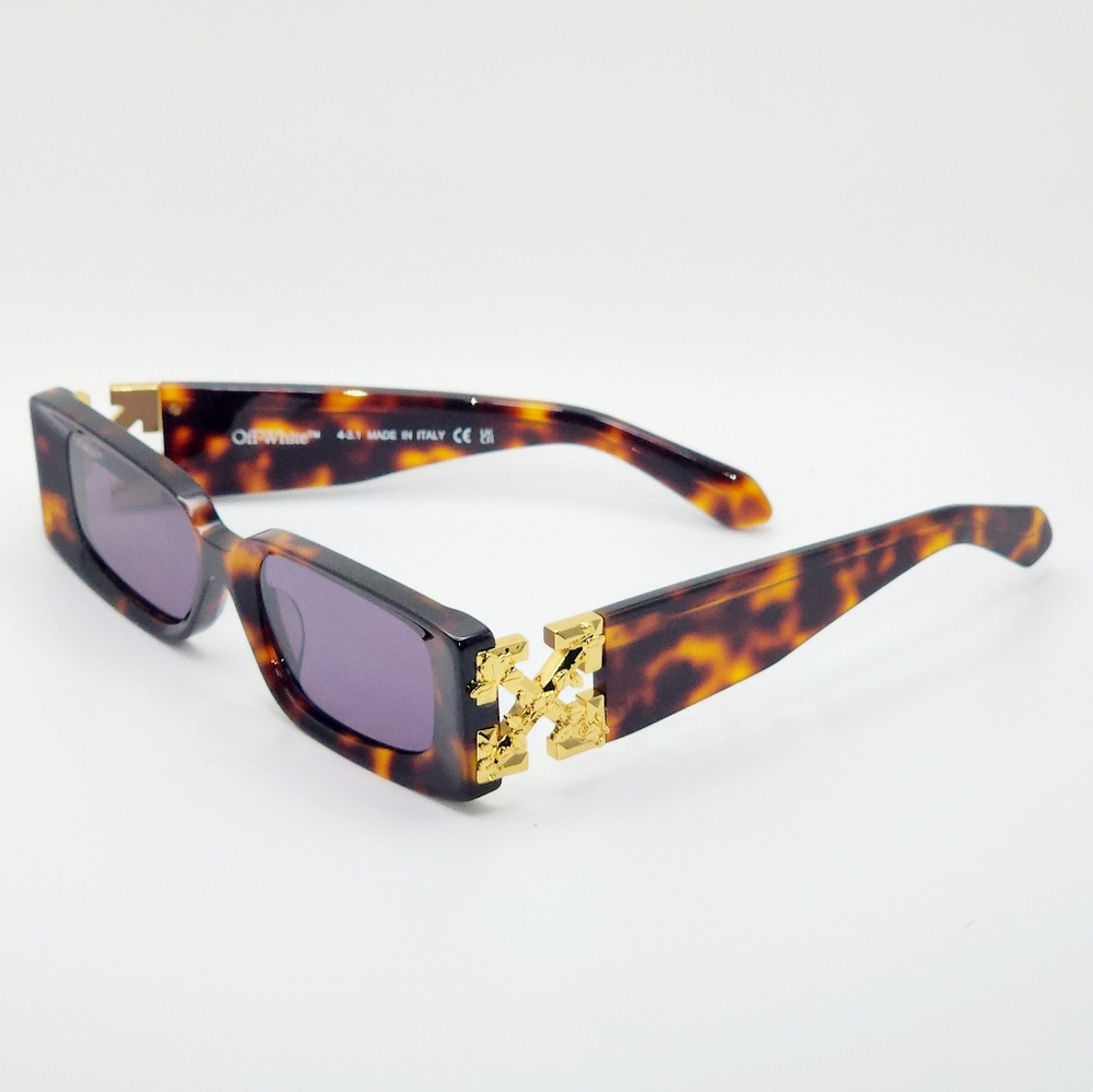 Off-White Roma rectangle tortoiseshell sunglasses